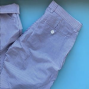 Navy pinstripe American Apparel Pants